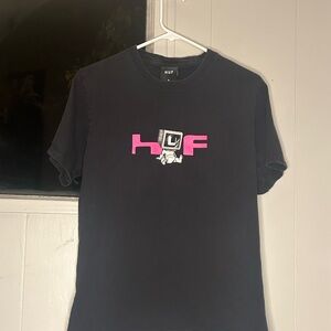 HUF Pink & Black Tv Baby Shirt